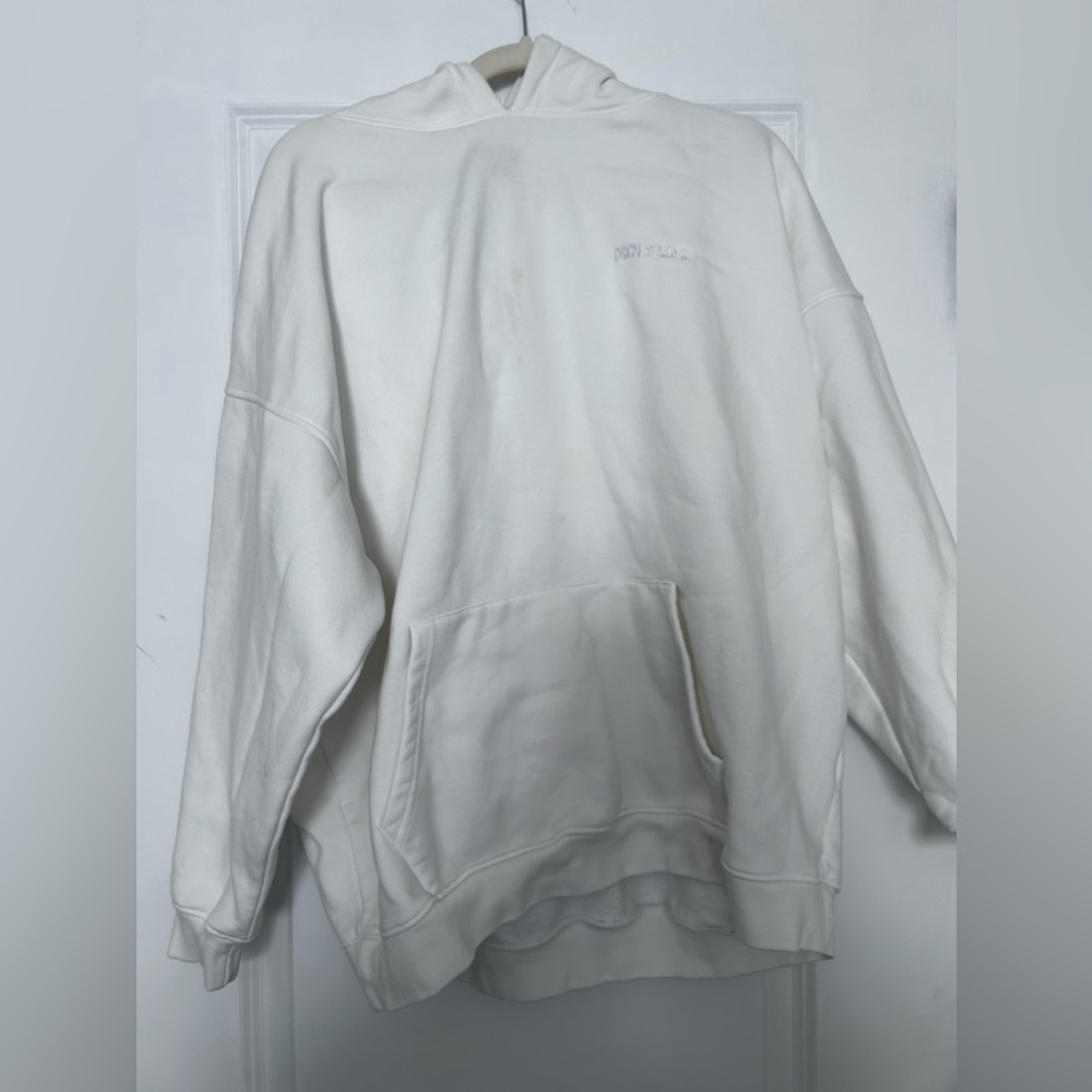 Boohoo white DSGN Studio hoodie